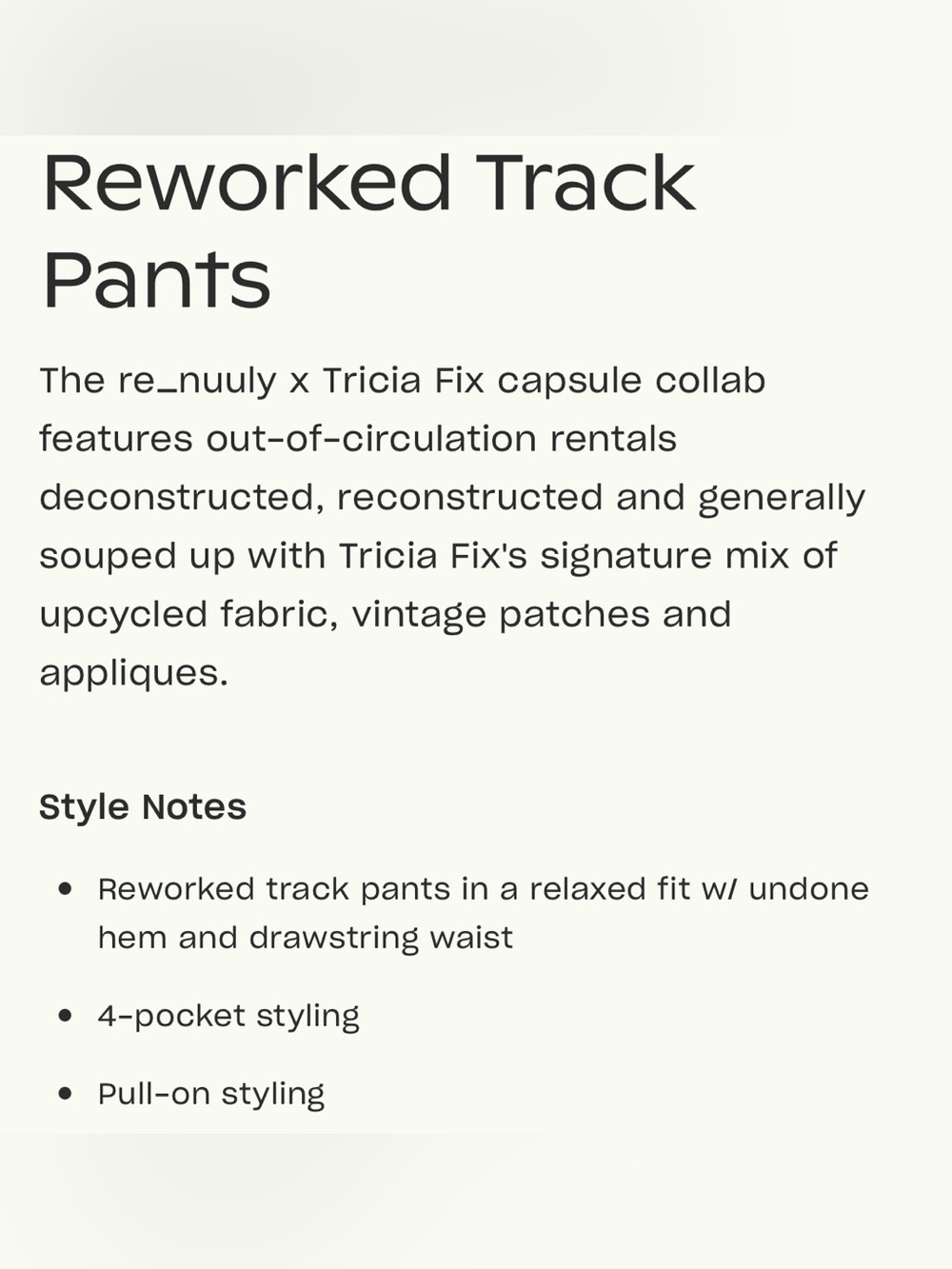 Tricia Fix Reworked Track Pants. Size 10. - Picture 5 of 6